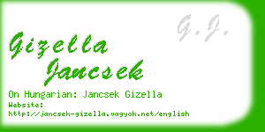 gizella jancsek business card